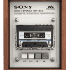 Vintage Walkman cassette player frame art with real components