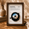 Product Image of the Walnut-Colored Sony NOD-E220 CD Player Custom vintage CD player frame art by BAOBO Studio