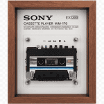 CassettePlayer03 Custom vintage Walkman cassette player frame art for music lovers