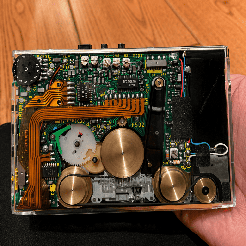 Custom vintage Walkman cassette player frame art for music lovers